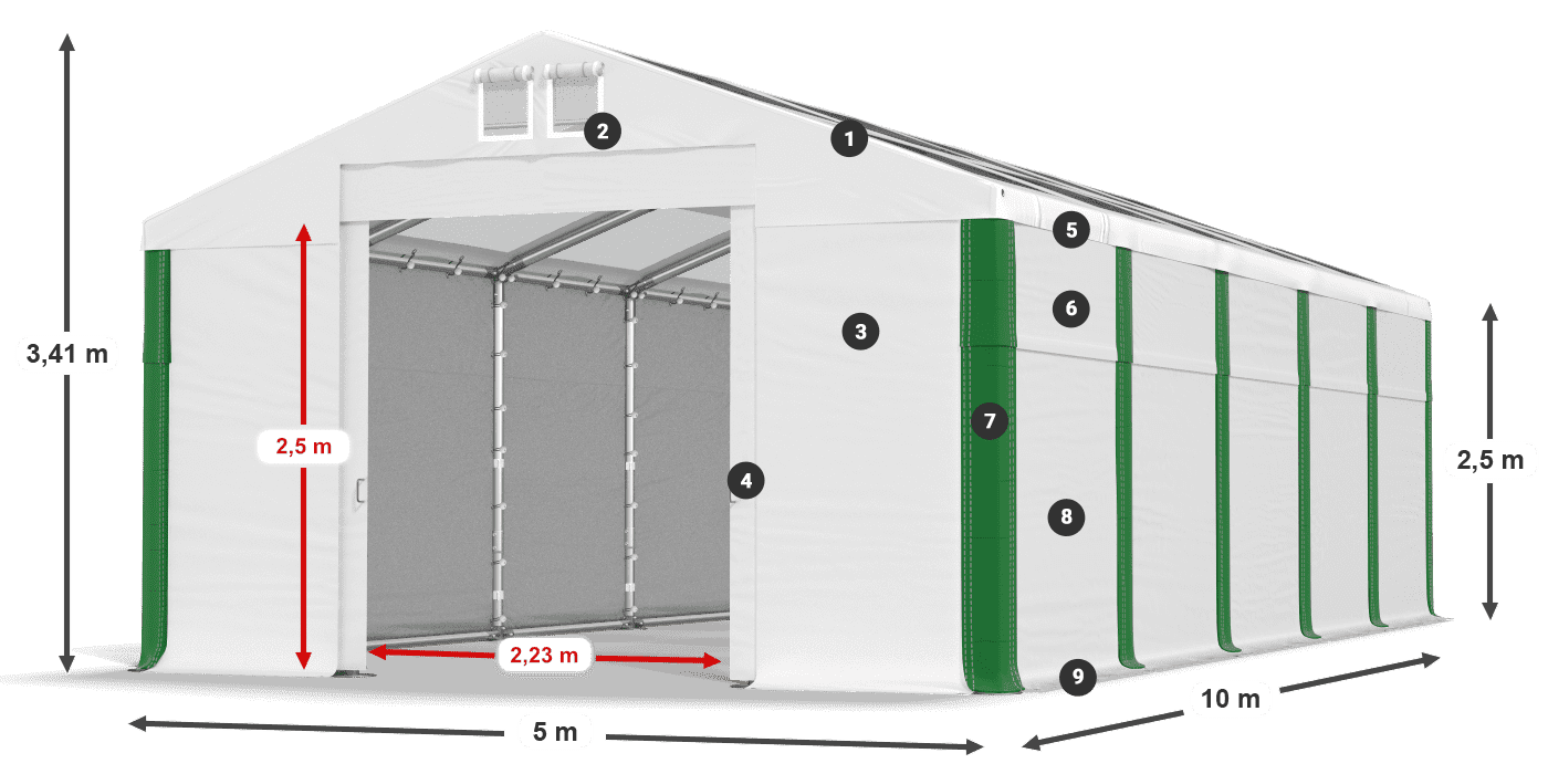 MMST 580 PVC legenda 2,5 m