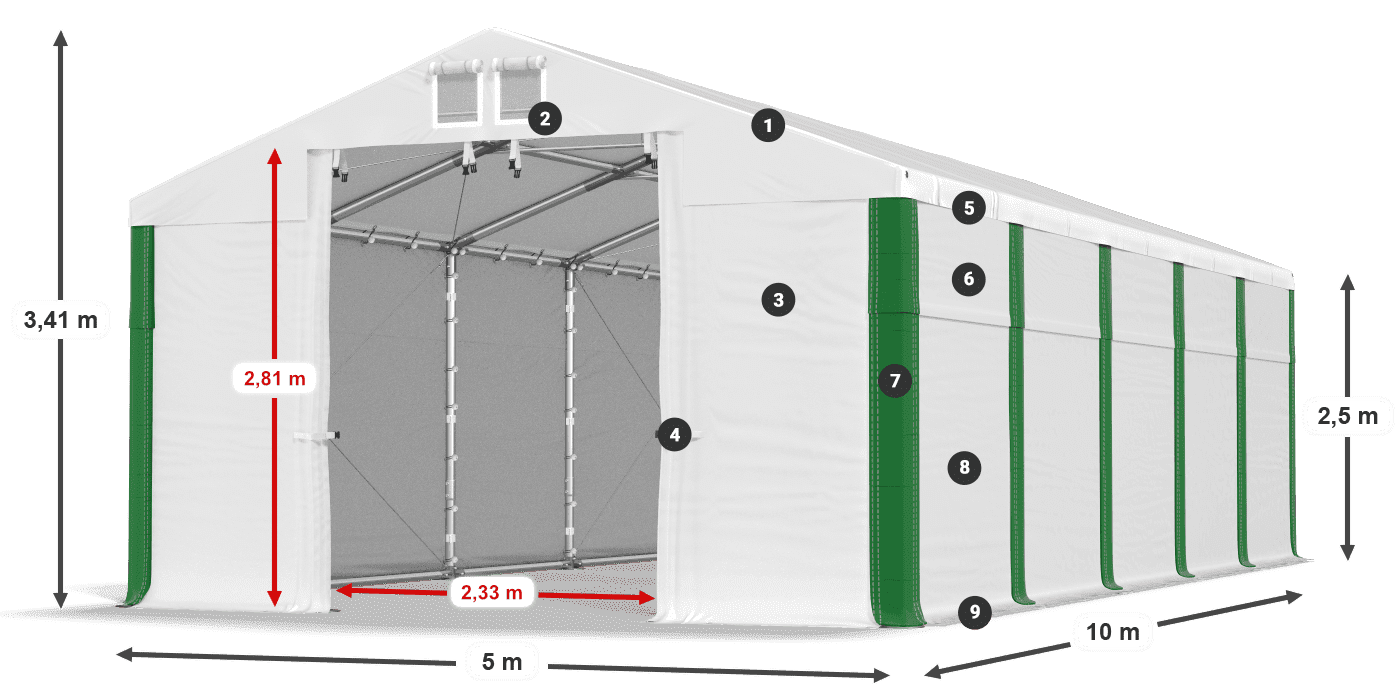 MMS 580 PVC legenda 2,5 m