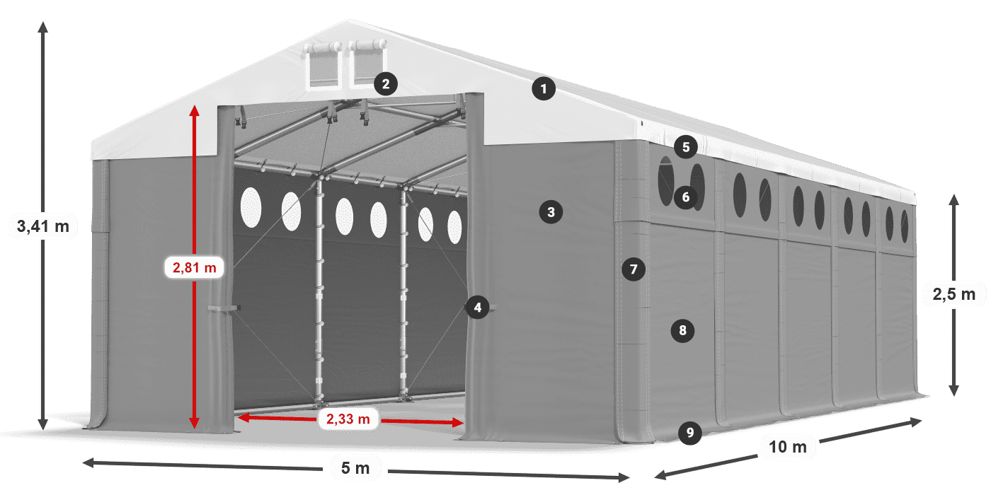 MSDO 560 PVC legenda 2,5 m