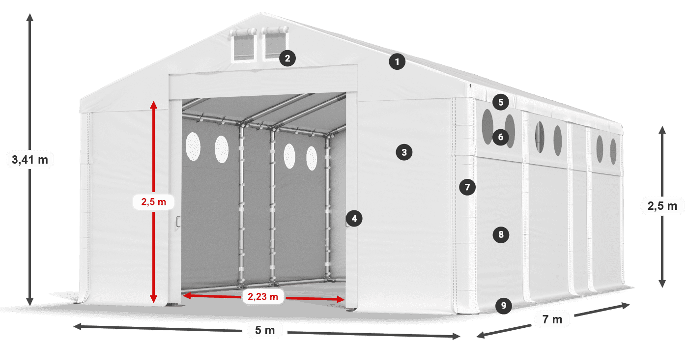 MMSO 580 PVC legenda 2,5 m
