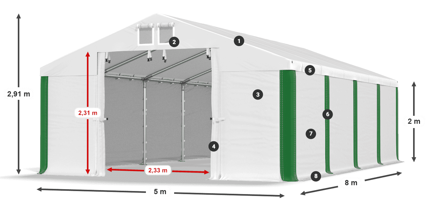 MMS 580 PVC legenda 2m